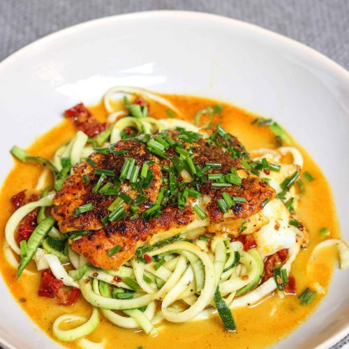 COD WITH CREAMY ZOODLES